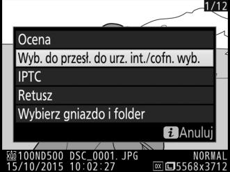 Wybieranie zdjęć do przesłania Postępuj zgodnie z opisem poniżej, aby wybrać zdjęcia do przesłania do urządzenia z dostępem do sieci bezprzewodowej przed nawiązaniem połączenia.