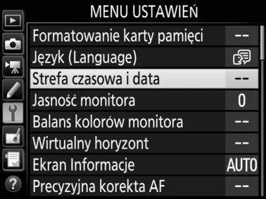 Samouczek Menu aparatu Większość opcji fotografowania, odtwarzania i konfiguracji jest dostępnych w menu aparatu. Aby wyświetlić menu, naciśnij przycisk G.