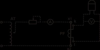 ys.. Schemat układu do pomiaru przekładni prądowej przekładnika Ferrantiego Jeśli znana jest impedancja uzwojenia przekaźnika i spadek napięcia na niej, to można wyznaczyć prąd płynący w jego obwodzie.