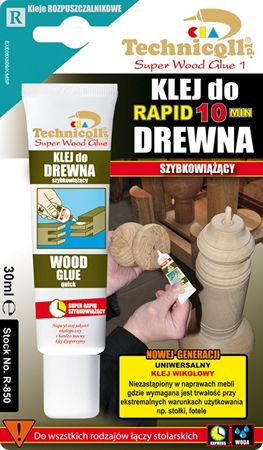 Technicqll - klej do drewna rapid, 30ml, kremowy Kod Kleimy: tcl1022oo30k036y Pojemność: 30ml Cechy: wstepne wiązane 10 minut ekologiczny Kolor po utwardzeniu: kremowy Cena netto: 2,99 PLN Wodny klej