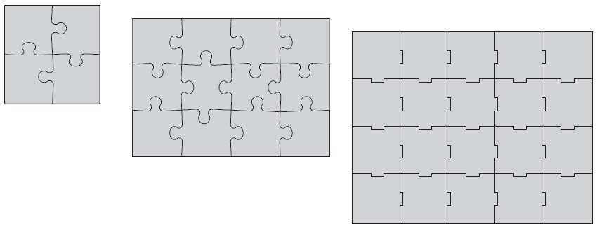 Wymiar po złożeniu puzzli: 21 cm x 29 cm +- 5% 15 Puzzle magnetyczne 300 Opakowanie jednostkowe puzzle ułożone na