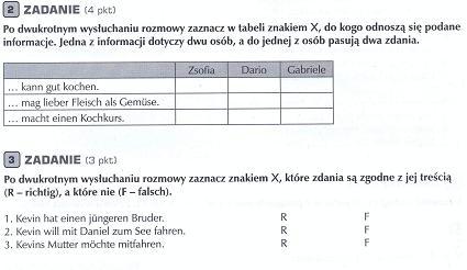 Zad. 5. Uzupełnij dialogi (1-3) jednym z podanych poniżej zdao. Zakreśl wybraną literę 2. 1 X:. Y: Er ist immer nich im Wohnzimmer A. Wo ist deine Kamera? B. Wo steht dein DVD-Player?