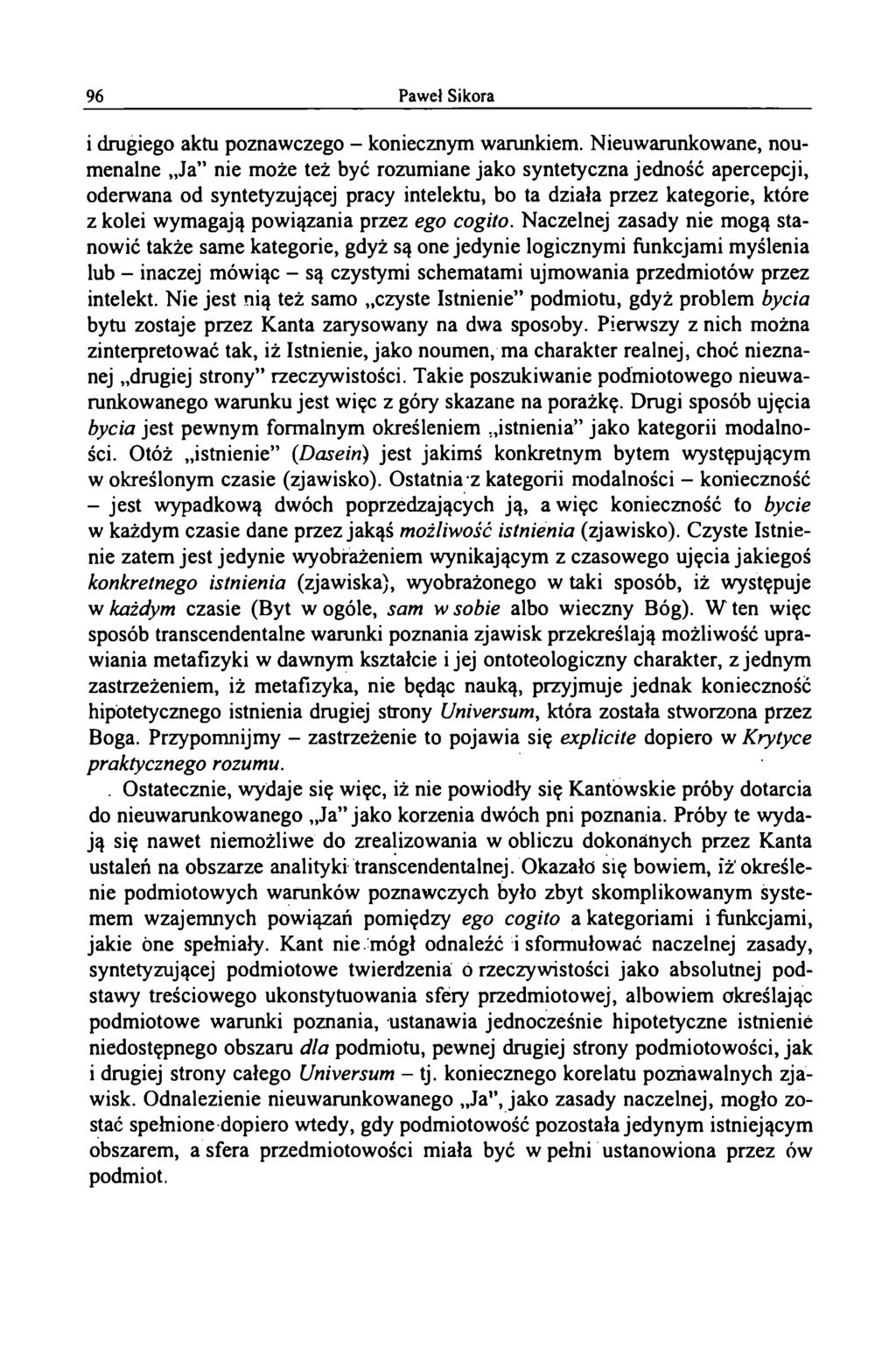 i drugiego aktu poznawczego - koniecznym warunkiem.