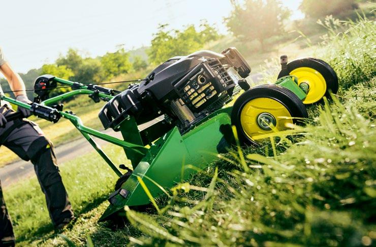 58% MOCNY SILNIK Nowoczesny silnik OHV posiada 25 mm kuty wał korbowy (PRO 47V, JX90C, C52KS), kulkowe łożyska główne i odlewane tuleje cylindrów, które zapewniają długotrwałe