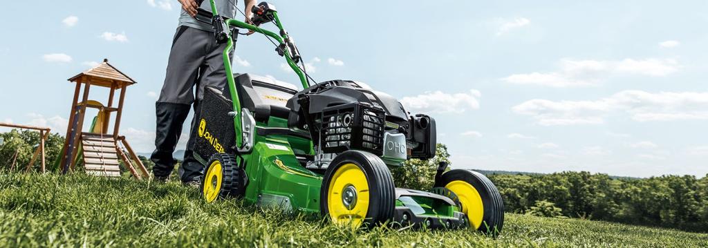 7 PROFESJONALNE C43 PRO 47V JX90C JX90CB C52KS PRO 53MV Zalecana powierzchnia koszenia, m² Do 1500 Do 2500 Do 4000 Do 4000 Do 5000 Do 5000 Szerokość robocza, cm 43 47 54 54 50 53 Zbiornik Standard