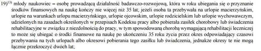 Młodzi naukowcy Z ustawy o