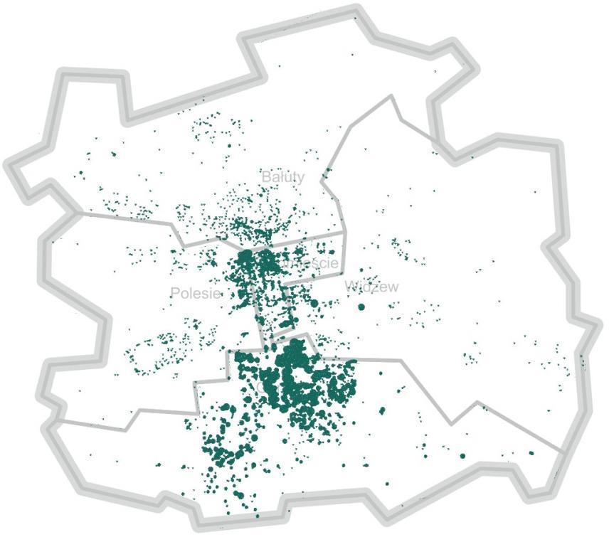 P O L I T Y K A S P O Ł E C Z N A 2 0 2 0 + d l a M I A S T A Ł O D Z I 51 Źródło: "Ciągłość i zmiana w łódzkich enklawach biedy", Wielisława Warzywoda-Kruszyńska, Bogdan Jankowski, Wydawnictwo