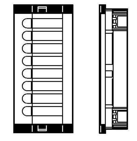 PANELE JEDNORZĘDOWE BEZ MIEJSCA NA MODUŁ ROZMÓWNY SYSTEM Z PRZEWODEM KONCENTRYCZNYM MOD.