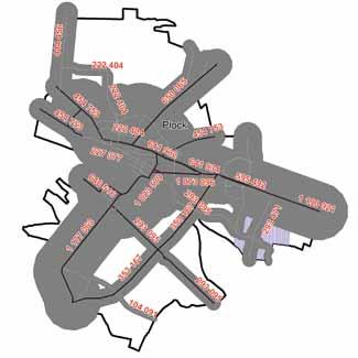 Ponadto obliczono emisję z transportu miejskiego wynoszącą w 2005 roku 5 432,512 Mg CO 2 eq. Łącznie w 2005 roku emisja z transportu w mieście Płocku wyniosła 51,74 tys. Mg CO 2 eq. 4.3. Emisja w roku 2010 Emisje w 2010 roku obliczono i zaprezentowano poniżej w taki sam sposób, jak emisje w 2005 roku.