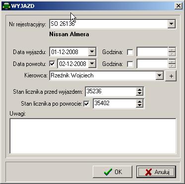 zmiany kolejności trasy. W prawym dolnym rogu wyświetlone są szczegółowe informacje o pojeździe oraz kierowcy z bieżącego wyjazdu na liście po lewej stronie. 8.