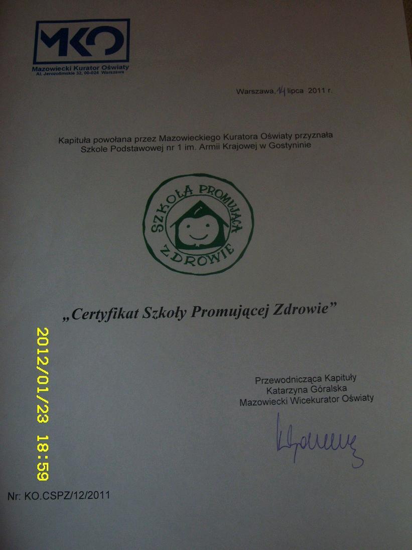 SZKOŁA PROMUJĄCA ZDROWIE Realizację europejskiego projektu: Szkoła Promująca Zdrowie rozpoczęliśmy w 2007r.