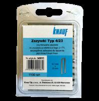 SYSTEMY PODŁOGOWE /SUCHE JASTRYCHY / SYSTEM KNAUF DUAL FLOOR MASA SZPACHLOWA KNAUF UNIFLOTT Masa gipsowa służąca do spoinowania łączeń płyt Dual Floor Zużycie: ok. 0,2 kg/m 2.