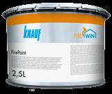 SYSTEMY OCHRONY PRZECIWPOŻAROWEJ FIREWIN KNAUF FIREPAINT FINISH Farba nawierzchniowa na bazie żywicy akrylowej z dodatkiem środków zmiękczających, nie zawiera chloru, gwarantuje długotrwały połysk i