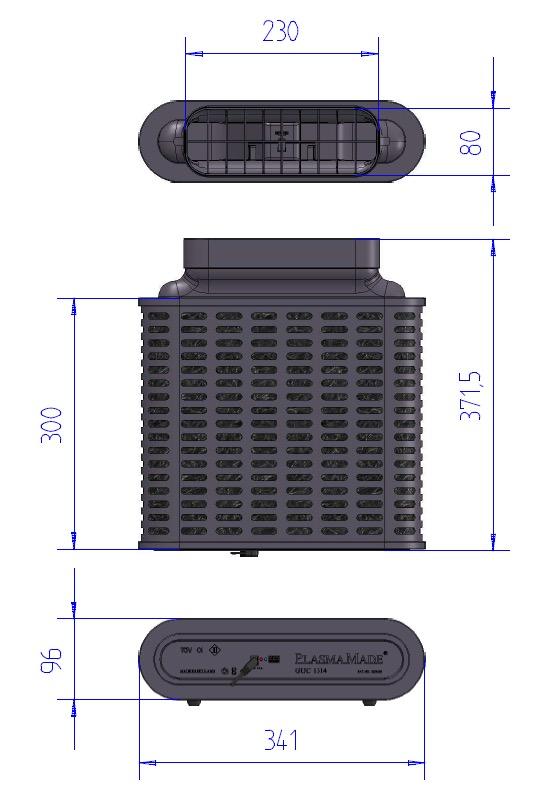 10. DANE TECHNICZNE Charakterystyka Model Marka Dostawca Rozmiar Kolor Panel Kontrolny Pielęgnacja Materiał Zewnętrzny Filtru Średnica zewnętrznego wlotu Pasuje do każdego silnika do Napięcie LED (2)