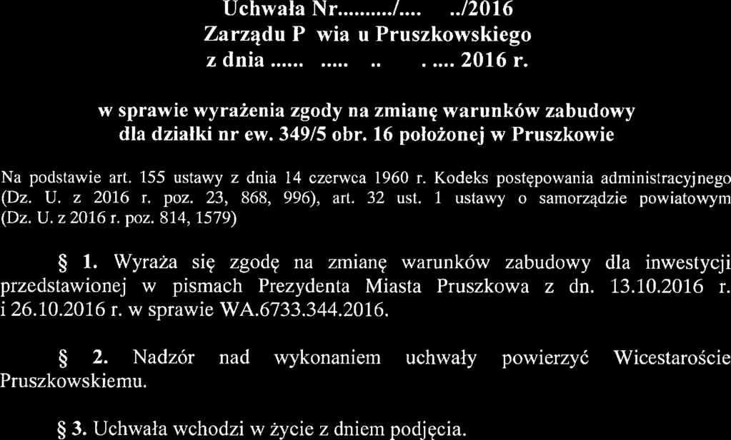 Pruszkowskiego z dnia.