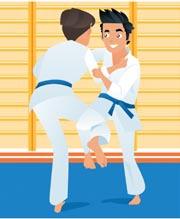 Zabawowe formy walki Wprowadzeniem do nauki judo mogą być ćwiczenia ze współćwiczącym ze współzawodnictwem czyli zabawowe formy walki.