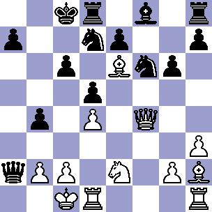 J. Kleczy?ski - L. Szwarcman [B40] Warszawa 1919, turniej wszechpolski 1.e4 c5 2.Sf3 e6 3.Ge2 Sc6 4.0-0 Hb6 5.c3 Sf6 6.e5 Sd5 7.Sa3 a6 8.Sc4 Hc7 9.d4 b5 10.Se3 Sf4 11.Sg4 Sxe2+ 12.Hxe2 Gb7 13.