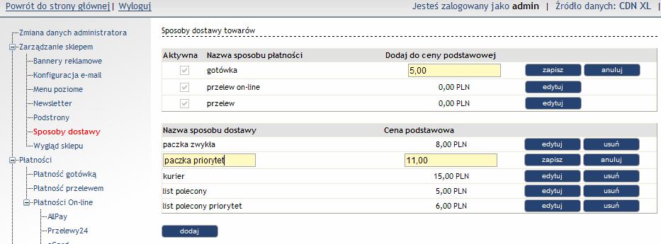 Podręcznik Użytkownika systemu CDN OPT!MA Str.