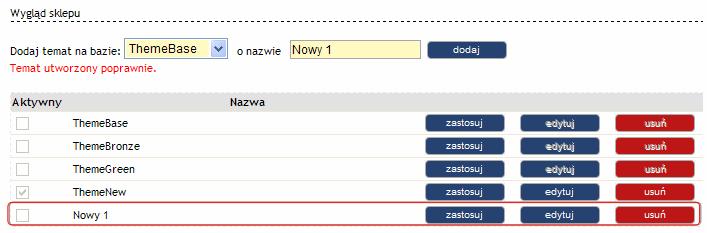 Str. 22 Moduł e-sklep v.13 Definiowanie wyglądu elementów witryny e-sklepu W oparciu o predefiniowane modele możliwe jest umieszczanie na witrynie własnych grafik zdefiniowanych przez Użytkownika.