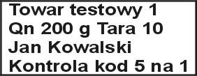 Następnie zatwierdzić nwy kd naciskając przycisk ENTER waga autmatycznie pwróci d ważenia przyjmując jak aktualną