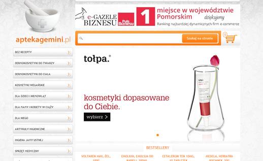 PIERWSZA TRÓJKA ARTYKUŁY MEDYCZNE APTEKAGEMINI.PL 68,54 Aptekagemini.pl oferuje: artykuły higieniczne, dermokosmetyki, leki bez recepty oraz preparaty dla dzieci i niemowląt.