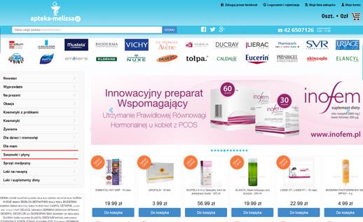 Klienci cenią w niej przede wszystkim jakość zapakowania przesyłki i wysoki poziom obsługi. zdobyta 59 370 59,4 9,2 69 742 APTEKA-MELISSA.PL 24,23 Łódzka Apteka-mellisa.