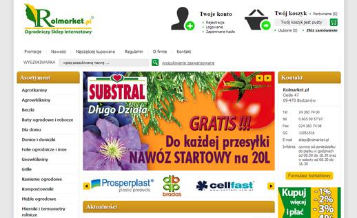 PIERWSZA TRÓJKA OGRÓD I NARZĘDZIA ROLMARKET.PL 10,49 Sklep internetowy Rolmarket.pl jest częścią działalności firmy Rolmarket/Pasz- -Mix i zaczynał jako firma rodzinna.