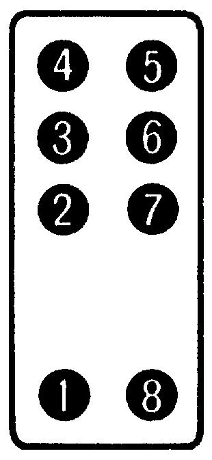3 Przyporządkowanie zacisków (widok od spodu) 6 4 Otwory montażowe Tolerancja: ±0 4 Pięć 6 średn. otw.