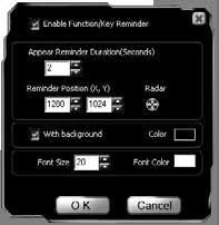 Function/Key Reminder (Przypomnienie funkcji/przycisku) (rys.