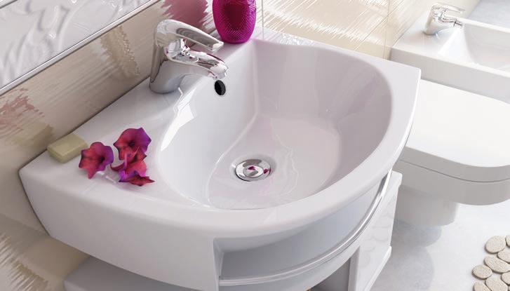 Umywalka Rosa Cena od: 1 169,- Praktyczna przestrzeń do odkładania Elegancki reling na ręczniki Umywalka z szafką tworzy harmonijną całość