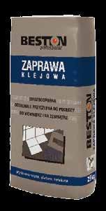 Przeznaczona jest do cienkowarstwowego przyklejania glazury i terakoty do betonu, tradycyjnych tynków cementowo- -wapiennych i wszelkich materiałów ceramicznych, np. cegieł lub pustaków.