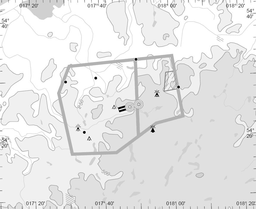 VISUAL OPERATION CHART FIS GDAŃSK 127.150 AIRSPACE: CEWICE APPROACH 132.425 MATZ EPCE A: GND - 1350 m MATZ EPCE B: GND - 1050 m AD ELEV 154 CEWICE TOWER 126.