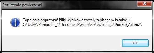 22. Komunikat o poprawności topologicznej