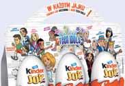 saszetce 70 g 2 rodzaje 2,41/100 g Jajko z niespodzianką KINDER