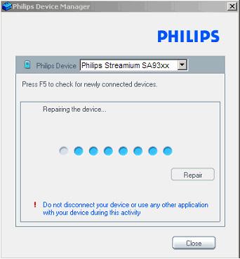 2 Uruchom program Philips Device Manager z menu Start >
