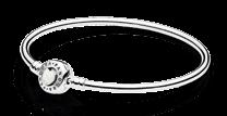2017 Srebrna bransoletka bangle Moments z sercem ze