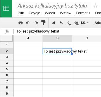 Dostosowanie szerokości kolumn Po wpisaniu tekstu do komórki może zdarzyć się, że nie mieści się on w szerokości