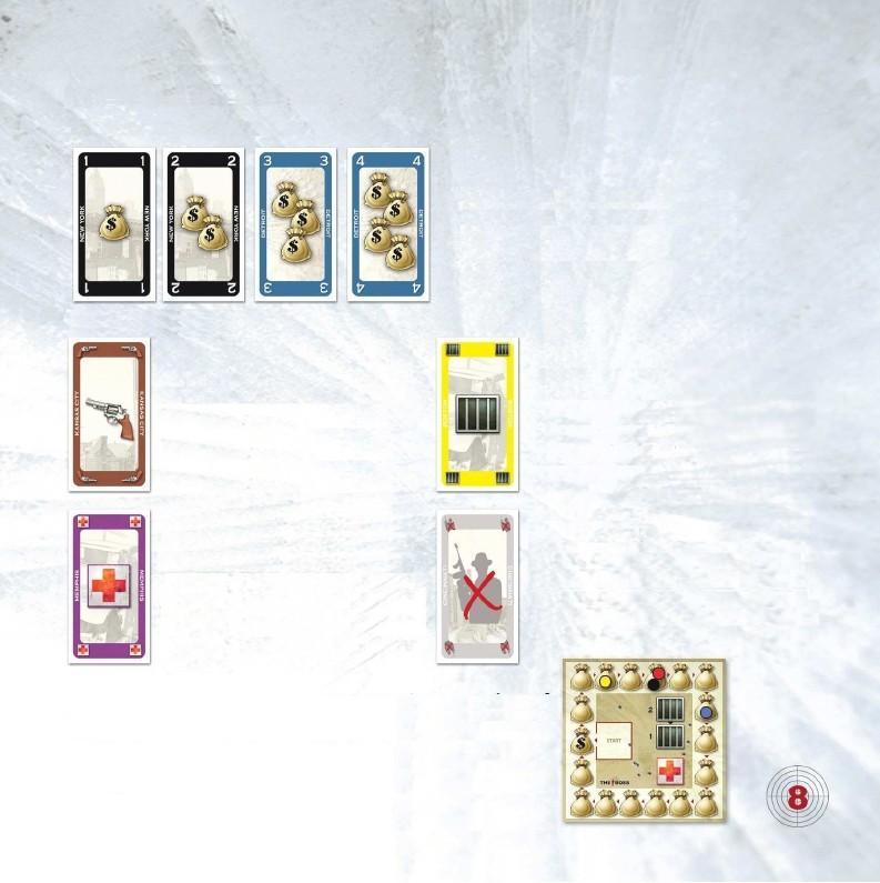 ZNACZENIE KART Gracz może zdobyd dwa rodzaje kart: 1. Karty profitów : - gracz zdobywa pokazaną sumę Przesuwa swój znacznik na torze punktacji do przodu o wskazaną ilośd. 2.