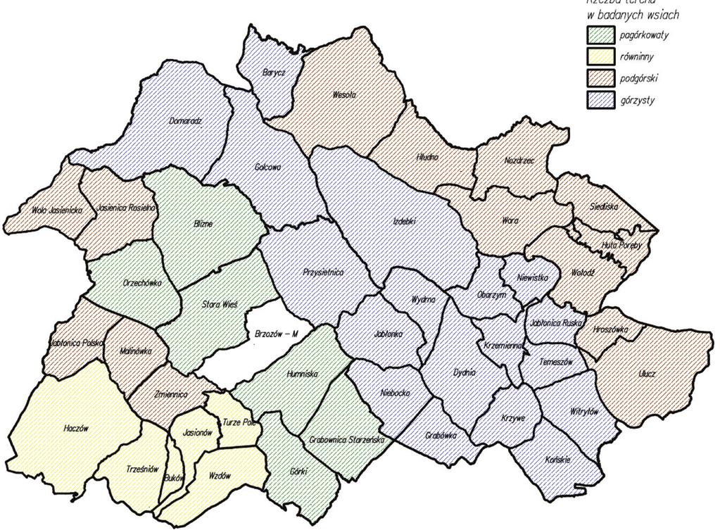 Grunty marginalne... liną Stobnicy ciągnącą się od Lalina przez Grabownicę Starzeńską, Humniska, Brzozów, Starą Wieś, Blizne, Domaradz, Lutczę po Strzyżów, gdzie wpada do Wisłoka (Leń 2008).