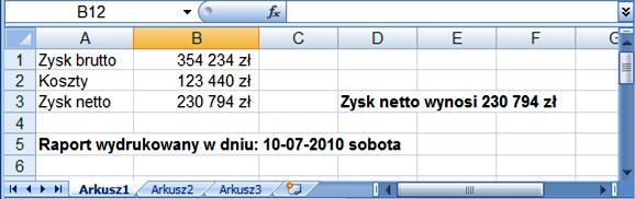 [26/37] EXCEL Wynik formuły Rysunek 38.