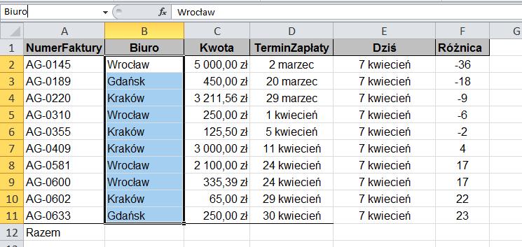 [28/37] EXCEL Przykład 1 2 3 4 5 A Wartość nieruchomości 100 000 7 000 200 000 14 000 300 000 21 000 400 000 28 000 Formuła =SUMA.JEŻELI(A2:A5;">160000";B2:B5) =SUMA.JEŻELI(A2:A5;">160000") =SUMA.
