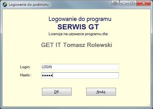 SERWIS GT Jest to program dla Serwisantów firmy Insert, przeznaczony do serwisowania programów z serii Insert GT.