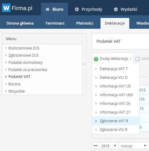 W części A w poz. 4 należy wskazać cel złożenia zgłoszenia. W przypadku, gdy formularz VAT-R jest składany po raz pierwszy, jako cel należy wskazać REJESTRACYJNY.