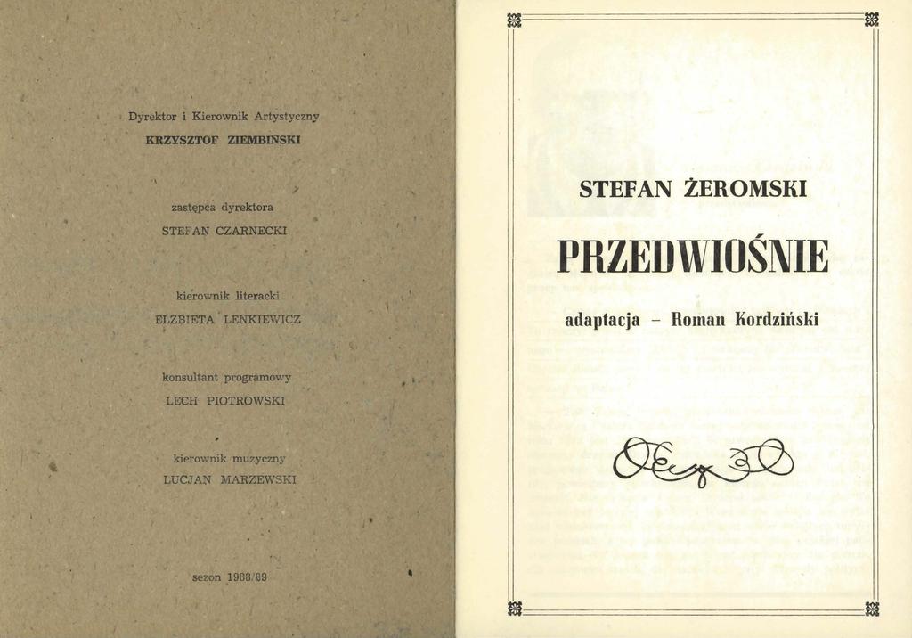 STEFAN ŻEROMSKI PRZEDWIOŚNIE