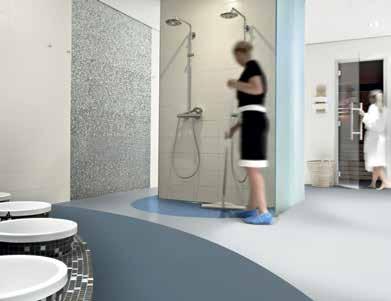 safestep aqua Innowacja w wykładzinach do pomieszczeń mokrych (wetroom). Safestep Aqua i Surestep Laguna łączą funkcjonalność z pięknym wzorem.