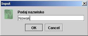 2.3. Tablica obiektów operacje wstawiania, wyświetlania i wyszukiwania Przykład 4 import javax.swing.*; import java.util.