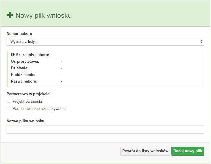 egzemplarzach w wersji papierowej) w Instytucji Organizującej Konkurs. W generatorze wniosku zatem wniosek jest jedynie szkicem, wersją roboczą projektu.