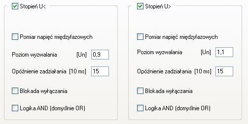 3. Parametry Parametry stopni napięciowych znajdują się w zakładce Napięć. (lub Napięć. / Lok ). Rys. 1.