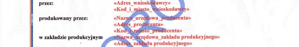 Na certyfikacie dobrowolnym wydanym przez CNBOP-PIB odnaleźć moŝna następujące dane: dane adresowe CNBOP-PIB, logo CNBOP-PIB w lewym górnym