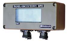 odczytowy DPO-PO nieautonomiczny przyrząd przyłączany do sieci DPO, służący do zdalnego wyświetlenia wyników pomiarów zebranych przez panel pomiarowy DPO-PP lub jednostkę centralną DPO-JC; urządzenie
